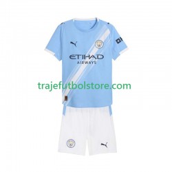 Camiseta 1ª Manchester City Niño 2025-2026 Manga Corta