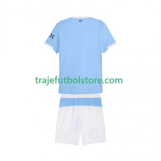 Camiseta 1ª Manchester City Niño 2025-2026 Manga Corta
