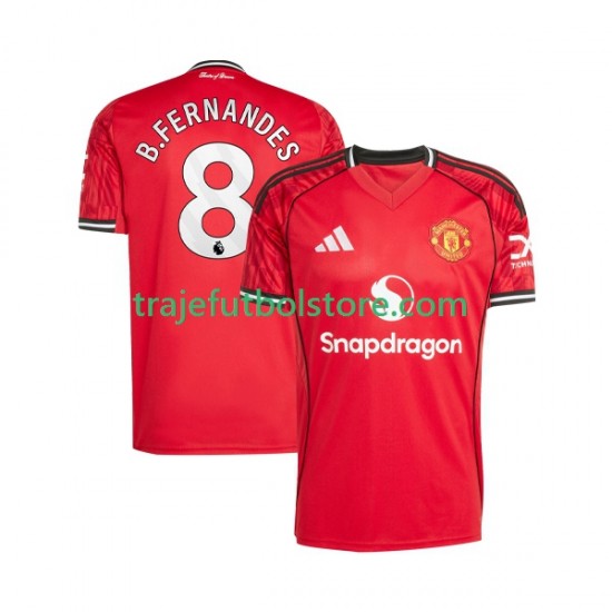 Camiseta 1ª Manchester United Bruno Fernandes 8 Hombre 2025-2026 Manga Corta
