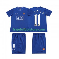 Camiseta 2ª Manchester United GIGGS 11 Retro Niño 2008 Manga Corta