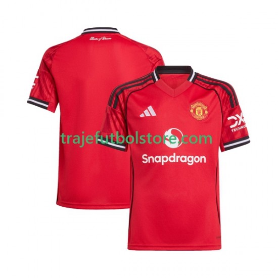 Camiseta 1ª Manchester United Hombre 2025-2026 Manga Corta