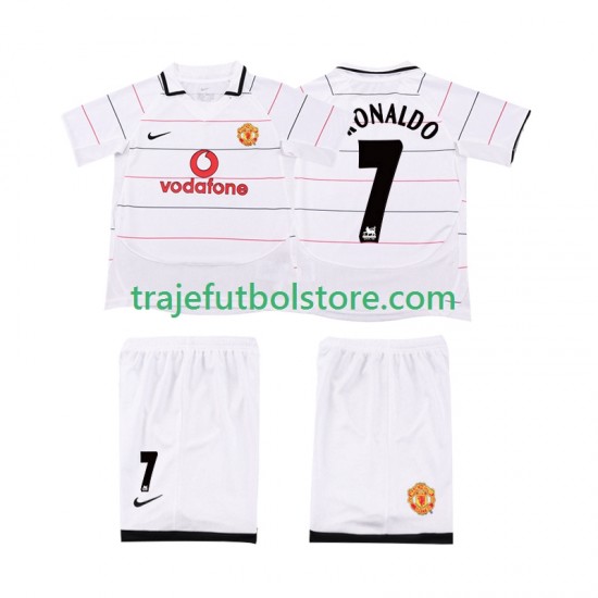 Camiseta 1ª Manchester United Cristiano Ronaldo 7 2003 2005 Retro Niño Manga Corta