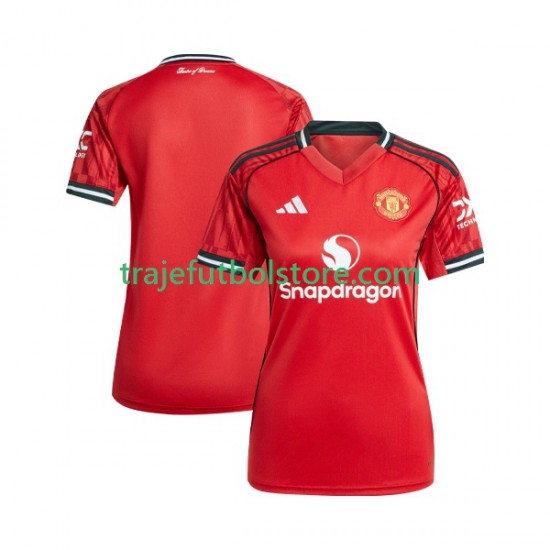 Camiseta 1ª Manchester United Mujer 2025-2026 Manga Corta