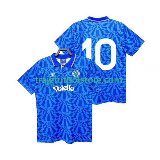 Camiseta 1ª Napoli 10 1991 1993 Retro Hombre Manga Corta