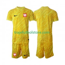 Camiseta 1ª Polonia Portero Niño 2024 Manga Corta