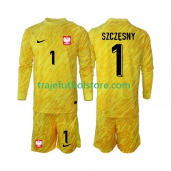 Camiseta 1ª Polonia Szczesny 1 Portero Niño 2024 ML