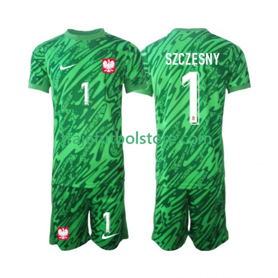 Camiseta 3ª Polonia Szczesny 1 Portero Niño 2024 Manga Corta