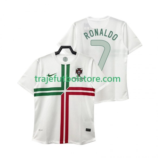 Camiseta 2ª Portugal Cristiano Ronaldo 7 2012 Retro Hombre Manga Corta