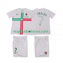 Camiseta 2ª Portugal Cristiano Ronaldo 7 2012 Retro Niño Manga Corta