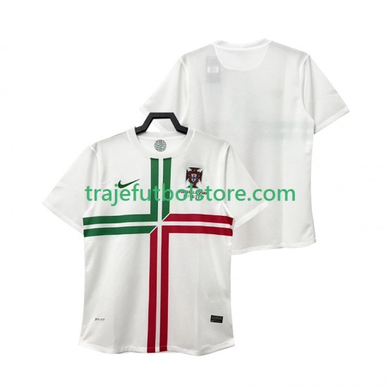 Camiseta 2ª Portugal 2012 Retro Hombre Manga Corta