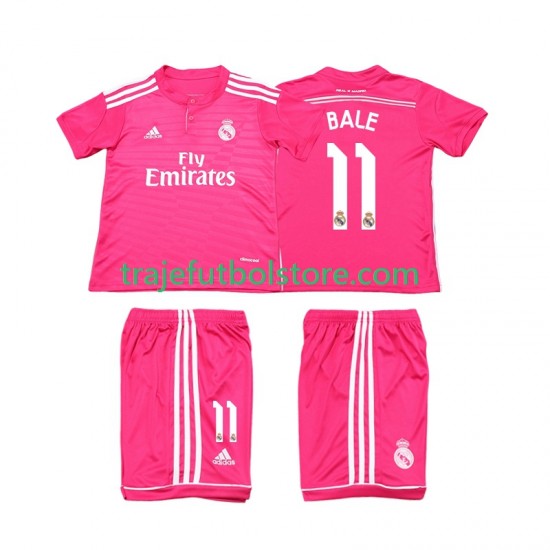 Camiseta 2ª Real Madrid Bale 11 2014 2015 Retro Niño Manga Corta