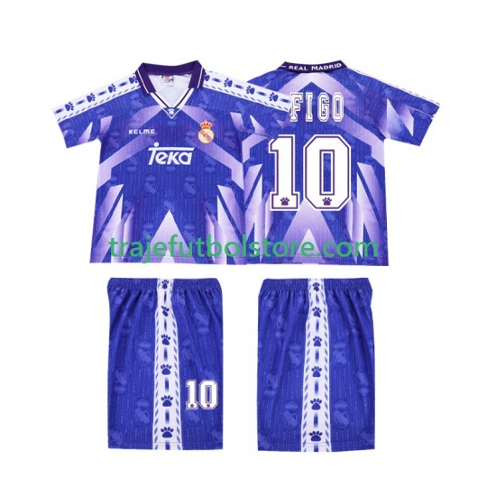 Camiseta 2ª Real Madrid FIGO 10 1996-1997 Retro Niño Manga Corta