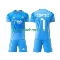 Camiseta 1ª Real Madrid Thibaut Courtois 1 Portero Niño 2025-2026 Manga Corta