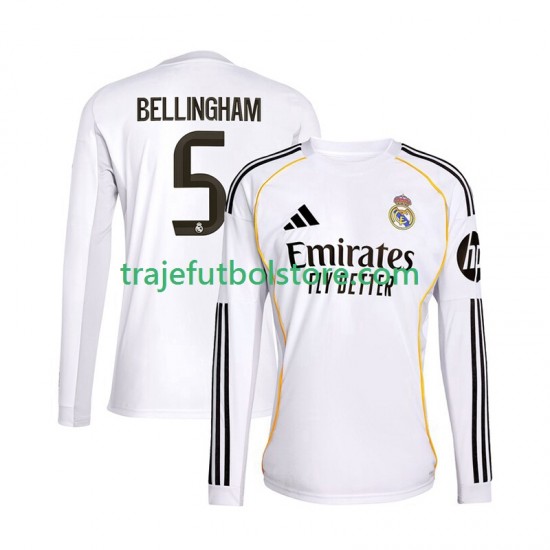 Camiseta 1ª Real Madrid Jude Bellingham 5 Hombre 2025-2026 ML