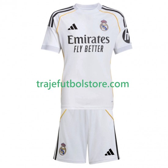 Camiseta 1ª Real Madrid Niño 2025-2026 Manga Corta