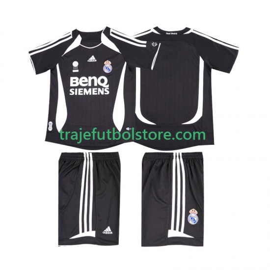 Camiseta 2ª Real Madrid 2007 Retro Niño 2006 Manga Corta