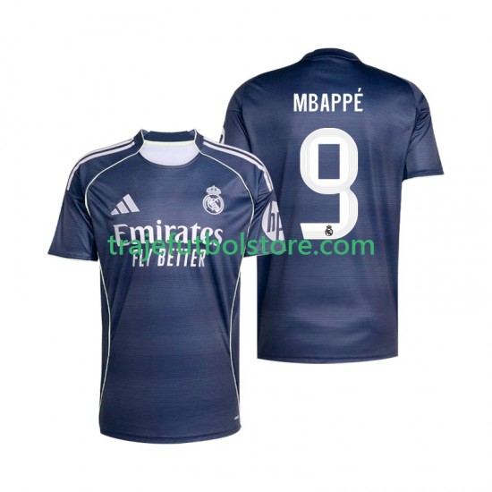 Camiseta 2ª Real Madrid Mbappé Kylian 9 Hombre 2025-2026 Manga Corta