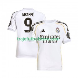 Camiseta 1ª Real Madrid Mbappé Kylian 9 Hombre 2025-2026 Manga Corta