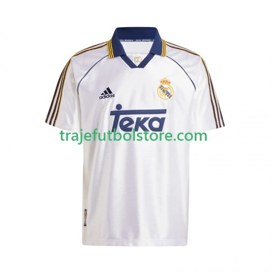 Camiseta 1ª Real Madrid -2000 Retro Hombre 1999 Manga Corta