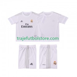 Camiseta 1ª Real Madrid 2015 2016 Retro Niño Manga Corta