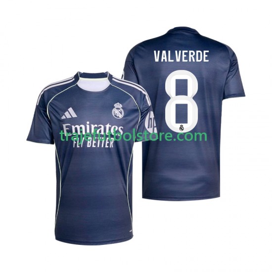 Camiseta 2ª Real Madrid Valverde 8 Hombre 2025-2026 Manga Corta