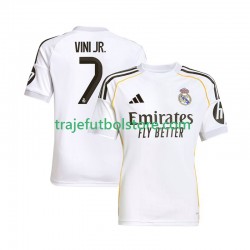 Camiseta 1ª Real Madrid Vinicius Junior 7 Hombre 2025-2026 Manga Corta