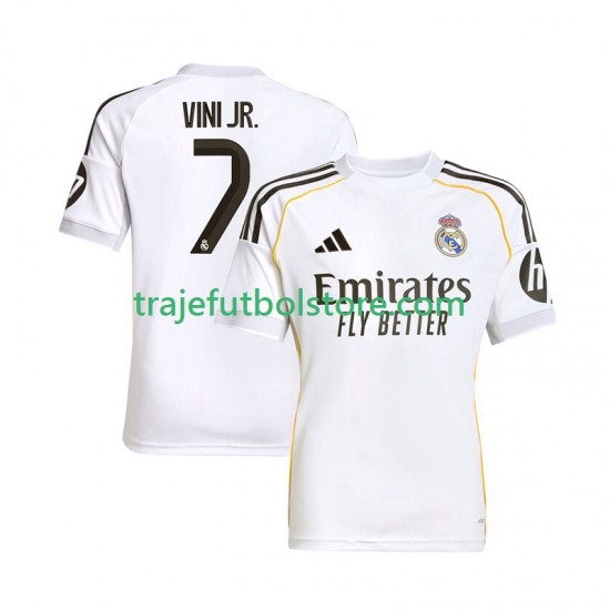 Camiseta 1ª Real Madrid Vinicius Junior 7 Hombre 2025-2026 Manga Corta