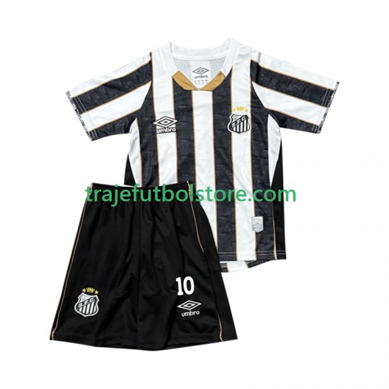 Camiseta 2ª Santos FC Neymar JR 10 Niño 2025-2026 Manga Corta