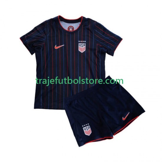 Camiseta 2ª Estados Unidos Niño 2025 Manga Corta