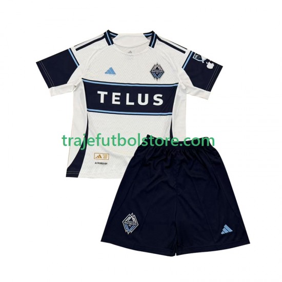 Camiseta 2ª Vancouver Whitecaps Niño 2025 Manga Corta