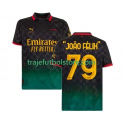 Camiseta 4ª AC Milan JOAO FELIX 79 Hombre 2024-2025 Manga Corta