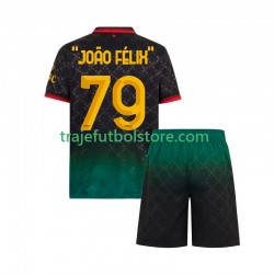 Camiseta 4ª AC Milan JOAO FELIX 79 Niño 2024-2025 Manga Corta
