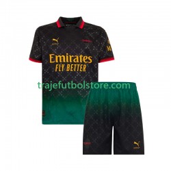 Camiseta 4ª AC Milan Niño 2024-2025 Manga Corta