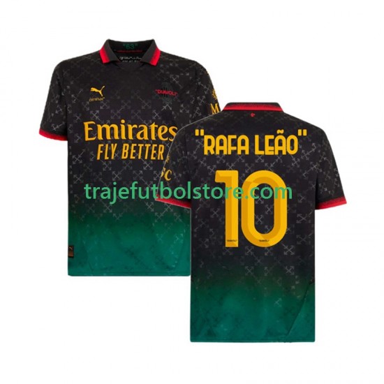 Camiseta 4ª AC Milan RAFA LEAO 10 Hombre 2024-2025 Manga Corta