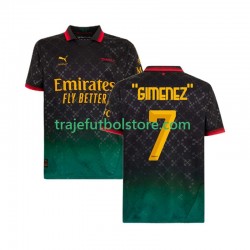 Camiseta 4ª AC Milan Santiago Gimenez 7 Hombre 2024-2025 Manga Corta