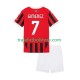 Camiseta 1ª AC Milan Santiago Gimenez 7 Niño 2024-2025 Manga Corta