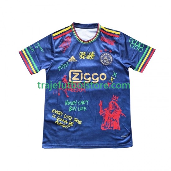 Camiseta 1ª AFC Ajax Bob Marley Special Blue Hombre 2025 Manga Corta