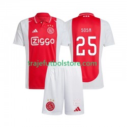 Camiseta 1ª AFC Ajax Wout Weghorst 25 Niño 2024-2025 Manga Corta