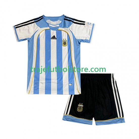 Camiseta 1ª Argentina Retro Niño 2006 Manga Corta