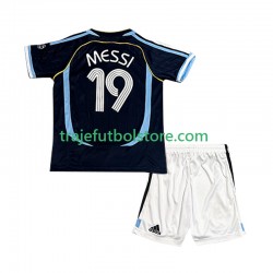 Camiseta 2ª Argentina Lionel Messi 19 Retro Niño 2006 Manga Corta