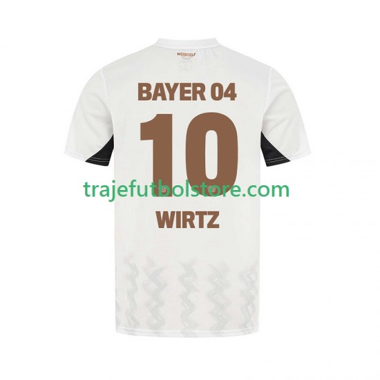 Camiseta 2ª Bayer 04 Leverkusen Florian Wirtz 10 Hombre 2024-2025 Manga Corta