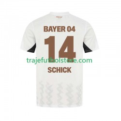 Camiseta 2ª Bayer 04 Leverkusen Patrik Schick 14 Hombre 2024-2025 Manga Corta