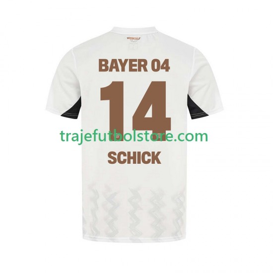Camiseta 2ª Bayer 04 Leverkusen Patrik Schick 14 Hombre 2024-2025 Manga Corta