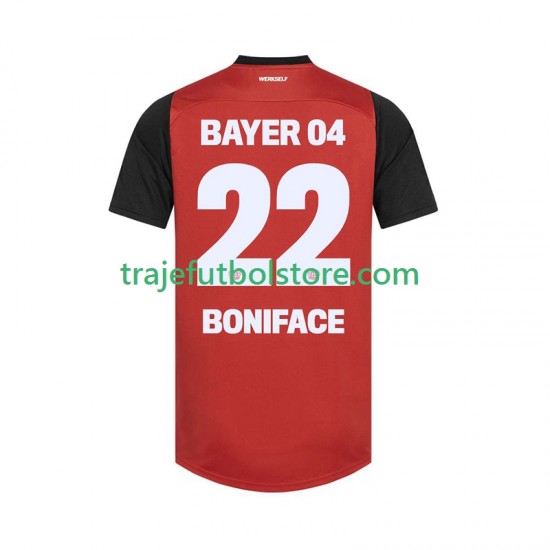 Camiseta 1ª Bayer 04 Leverkusen Victor Boniface 22 Hombre 2024-2025 Manga Corta