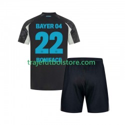 Camiseta 3ª Bayer 04 Leverkusen Victor Boniface 22 Niño 2024-2025 Manga Corta