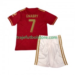 Camiseta 1ª Bayern de Múnich 125th Anniversary Serge Gnabry 7 Red Niño 2024-2025 Manga Corta