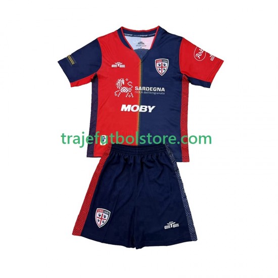 Camiseta 1ª Cagliari Niño 2024-2025 Manga Corta