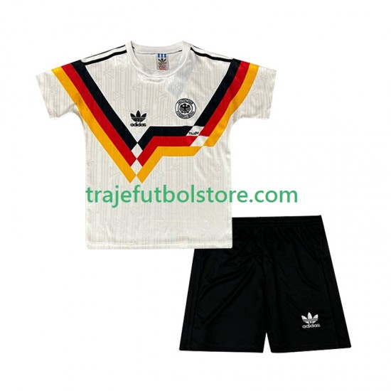 Camiseta 1ª Alemania 1990 Retro Niño Manga Corta