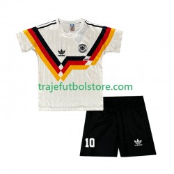 Camiseta 1ª Alemania Matthaus 10 1990 Retro Niño Manga Corta