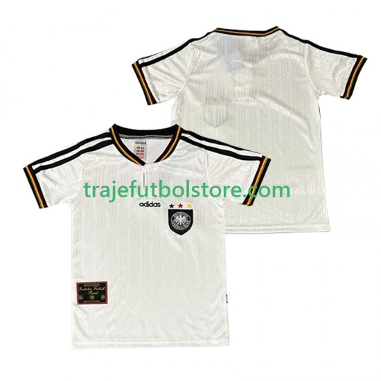 Camiseta 1ª Alemania 1996 Retro Hombre Manga Corta